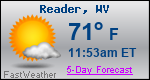 Weather Forecast for Reader, WV