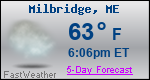 Weather Forecast for Milbridge, ME