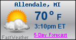 Weather Forecast for Allendale, MI