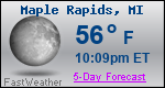 Weather Forecast for Maple Rapids, MI