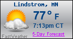 Weather Forecast for Lindstrom, MN