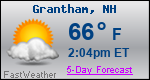 Weather Forecast for Grantham, NH