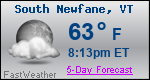 Weather Forecast for South Newfane, VT