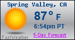 Weather Forecast for Spring Valley, CA