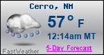 Weather Forecast for Cerro, NM