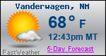 Weather Forecast for Vanderwagen, NM