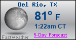 Weather Forecast for Del Rio, TX