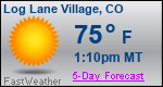Weather Forecast for Log Lane Village, CO