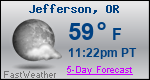 Weather Forecast for Jefferson, OR