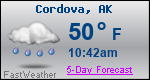 Weather Forecast for Cordova, AK