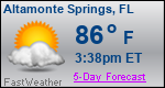 Weather Forecast for Altamonte Springs, FL