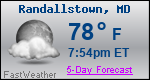 Weather Forecast for Randallstown, MD