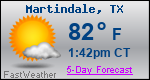 Weather Forecast for Martindale, TX