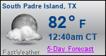 Weather Forecast for South Padre Island, TX