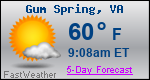 Weather Forecast for Gum Spring, VA
