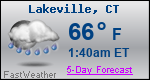 Weather Forecast for Lakeville, CT