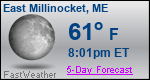 Weather Forecast for East Millinocket, ME