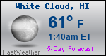 Weather Forecast for White Cloud, MI
