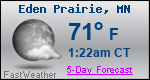 Weather Forecast for Eden Prairie, MN