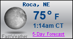 Weather Forecast for Roca, NE
