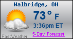Weather Forecast for Walbridge, OH