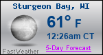 Weather Forecast for Sturgeon Bay, WI