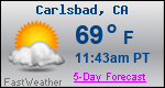 Weather Forecast for Carlsbad, CA