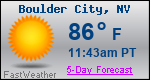 Weather Forecast for Boulder City, NV