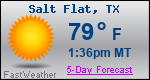 Weather Forecast for Salt Flat, TX
