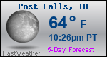 Weather Forecast for Post Falls, ID
