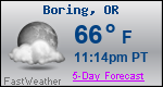 Weather Forecast for Boring, OR