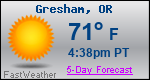 Weather Forecast for Gresham, OR