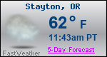 Weather Forecast for Stayton, OR