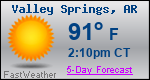 Weather Forecast for Valley Springs, AR
