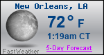 Weather Forecast for New Orleans, LA