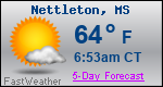 Weather Forecast for Nettleton, MS