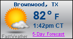 Weather Forecast for Brownwood, TX