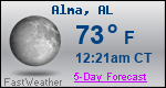 Weather Forecast for Alma, AL
