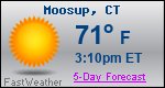 Weather Forecast for Moosup, CT