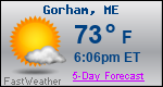 Weather Forecast for Gorham, ME