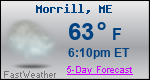 Weather Forecast for Morrill, ME