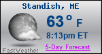 Weather Forecast for Standish, ME