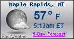 Weather Forecast for Maple Rapids, MI
