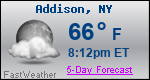Weather Forecast for Addison, NY