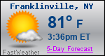 Weather Forecast for Franklinville, NY