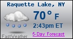 Weather Forecast for Raquette Lake, NY