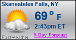 Weather Forecast for Skaneateles Falls, NY
