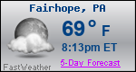 Weather Forecast for Fairhope, PA