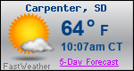 Weather Forecast for Carpenter, SD