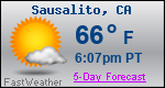 Weather Forecast for Sausalito, CA